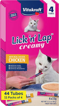 Vitakraft Lick 'n' Lap Snack Creamy, Cat Treat with Real Chicken, 44 Count