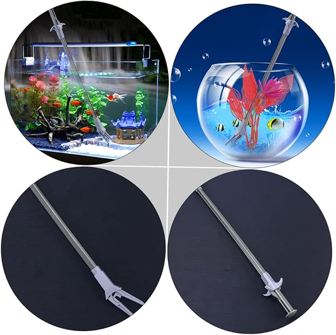 FRCOLOR 6pcs Aquatic Plant Tongs Cleaning Tools for Fish Tank Waterweed Cleaners for Easy Aquarium Maintenance