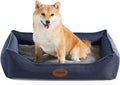 Orthopedic Dog Beds for Medium Dogs, Durable Egg Crate Foam Sofa Dog Bed with Washable Removable Cover, Waterproof Lining, Pet Bed for Small Dogs, Navy