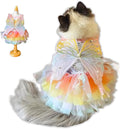Cat/Small Dog Pretty Fairy Costume Clothing - Cute Dress Outfit for Spring Halloween Christmas Girl Party (L)