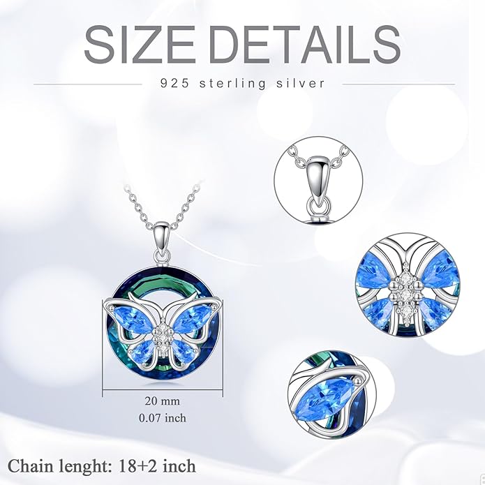 KZX Cat/Dog/Phoenix/Eagle/Whale/Shark/Puffin/Starfish/Chicken/Butterfly/Owl/Bee/Frog/Seahorse Necklace Sterling Silver Animal Pendant Jewelry Gift for Women