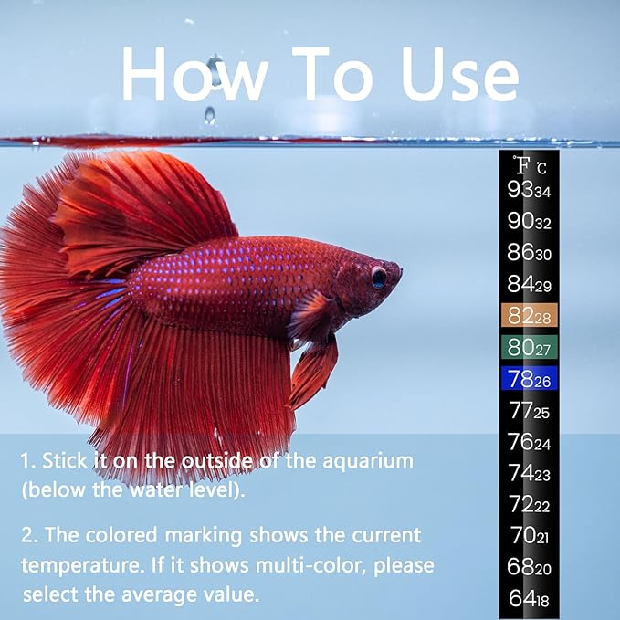 AQUANEAT Aquarium Heater, 50W Fish Tank Heater, Adjustable Submersible Water Thermostat with Thermometer