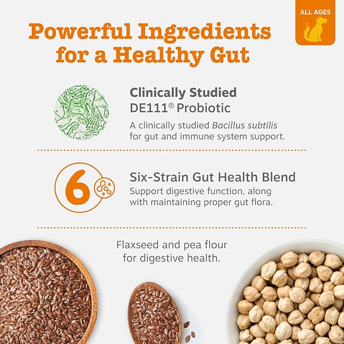 Zesty Paws Probiotics for Dogs - Probiotics for Gut Flora, Digestive Health, Occasional Diarrhea & Bowel Support - Clinically Studied DE111 - Functional Dog Supplement Soft Chew for Pet Immune System