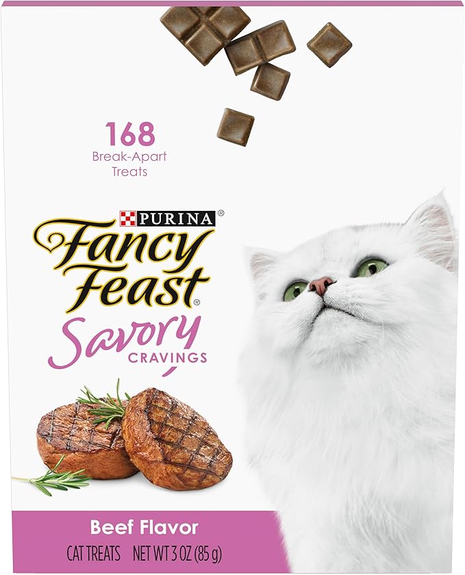 Purina Fancy Feast Limited Ingredient Cat Treats, Savory Cravings Beef Flavor - 3 oz. Box