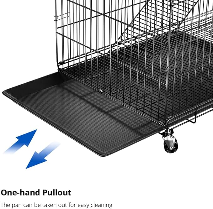 PawGiant 6-Tier Large Cat Cage Playpen, 72-inch Indoor/Outdoor Enclosure with 3 Doors, Hammock, Suitable for Cats, Kittens, and Small Animals