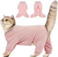 Cat Hair Sticky Onesie, Prevent Hair Loss Cat Pajamas, Long Sleeves Anti-Licking & Skin Disease Recovery Suit for Cats, Sphynx Clothes Costumes Outfits for Pet