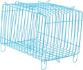Portable Metal Bird Carrier Cage for Parakeets and Small Parrots Spacious Travel Crate with Lightweight Design Breathable and Stylish Blue Handheld Cage for Outdoor Use