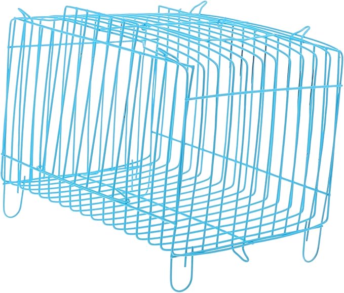 Portable Metal Bird Carrier Cage for Parakeets and Small Parrots Spacious Travel Crate with Lightweight Design Breathable and Stylish Blue Handheld Cage for Outdoor Use