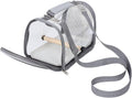 Mikikit Portable Small Bird Travel Carrier Cage with Perch Lightweight Grey Travel Bag for Parakeets, Parrots, and Small Pets Outdoor Transport