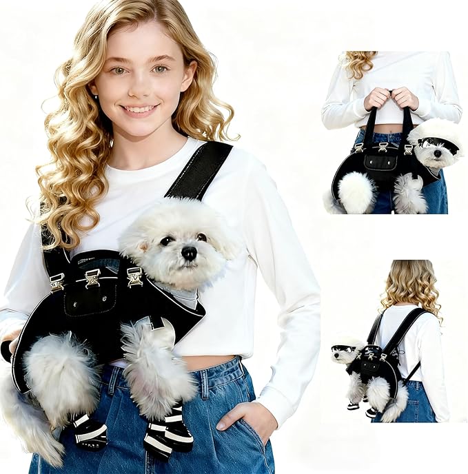 Dog Backpack Carrier for Dogs - Dog Carrier Backpack, Adjustable Padded Breathable Straps for Dogs, Disabled, Joint Injuries, Arthritis (18–30 lbs)