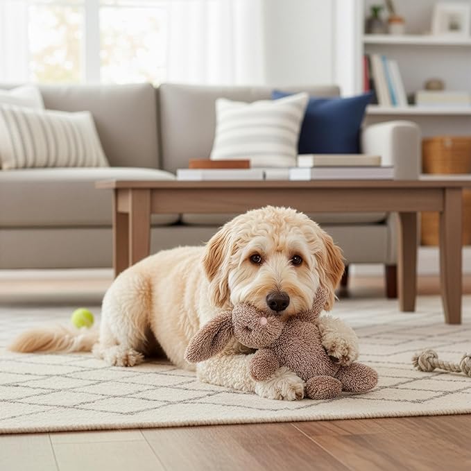 SPOT Cuddle Bunnies Dog Toy - Soft, Plush Fabric Dog Toy with Squeaker, Perfect for Cuddling, Great for Dogs and Puppies of All Ages, Medium to Large Breeds - 13" Rabbit, Assorted Colors