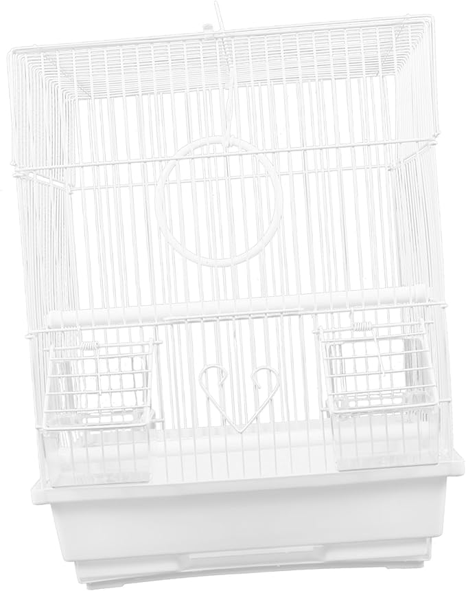 Portable Bird Carrier Cage Lightweight Iron Pet Travel Cage for Parrots and Parakeets with Air Circulation and Iron Construction for Hiking and Outings
