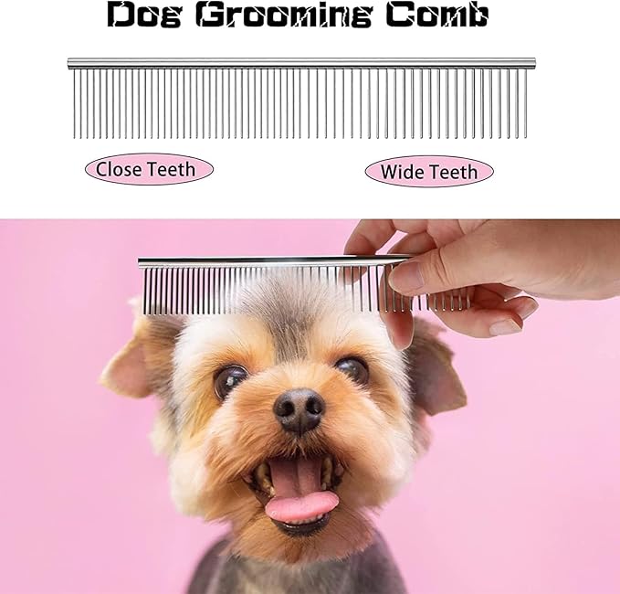 3 in 1 Dog Grooming Scissors for Dogs with Safety Round Tips, Curved Dog Grooming Scissors,Professional Pet Shears Set for Dogs and Cats, Pink