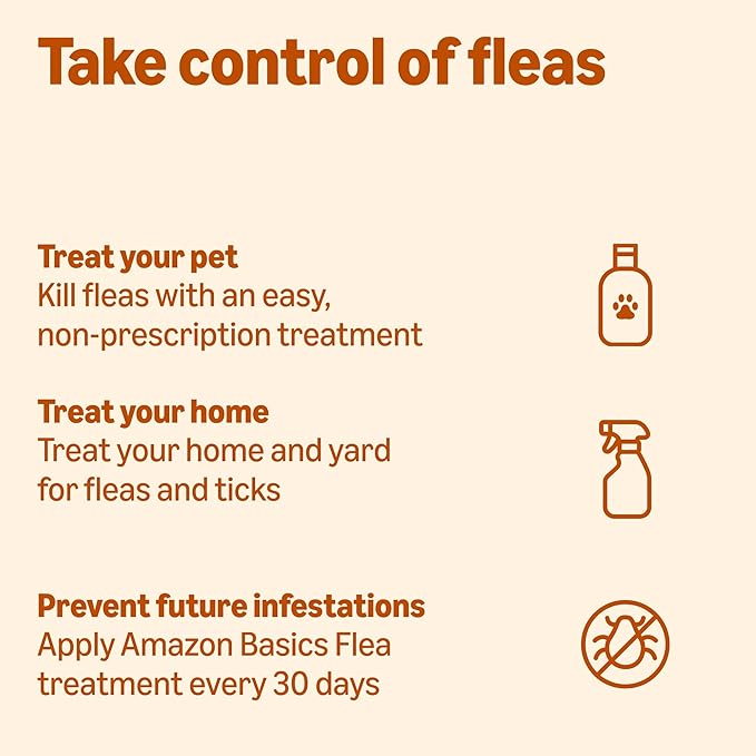 Amazon Basics Topical Flea Treatment for Medium Cats (5-9 Pounds), 4 Count, Packaging May Vary