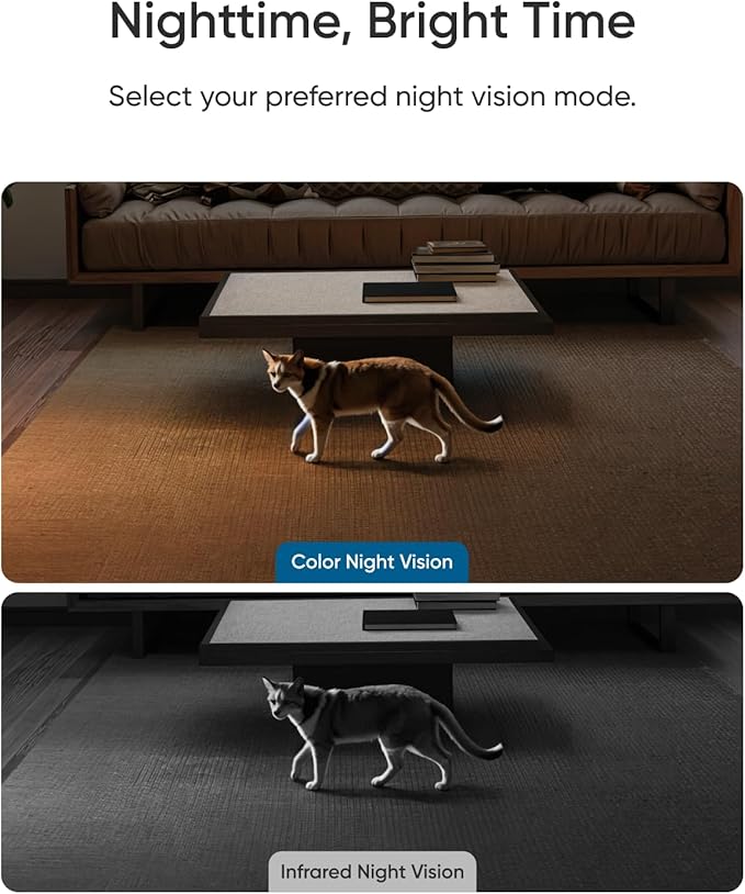 eufy Security 4K UHD Indoor Camera E30,360° Pan Tilt,AI Auto Tracking,Color Night Vision,Pet/Baby Camera with Two-Way Audio,AI Human/Pet Detection,Works with HomeKit,No Monthly Fee, Black
