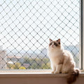 10x13ft Cat Netting Balcony, Steel Wire Reinforced Balcony Screen for Pets - Heavy Duty Cat Balcony Protection Net, Anti-Fall Safety Mesh for Windows, Patio, Stairs & Apartment Balcony