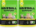 Hairball Control Cat Treats - Cat Hairball Remedy & Relief for Cats - Cat Hairball Control with Psyllium Seed Husk and Vitamins, Promotes Skin & Coat, Digestive, Urinary Health (2 Pack 200g)