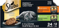 Sheba Perfect Portions Wet Cat Food Cuts in Gravy, Cat Food Wet Recipe, Roasted Chicken Entree and Turkey Entree, Variety Pack, Twin-Pack Trays (12 Count, 24 Servings)