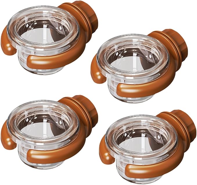 MYCENSE 4X Bird Water Feeder Accessory Sturdy Yard Transparent for Outside Multifunctional Hanging Gifts Food Container Decoration, Brown