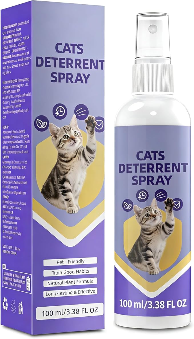 Cat Spray Deterrent - Safe Natural Formula to Protect Furniture, Garden & Stop Scratching & Marking