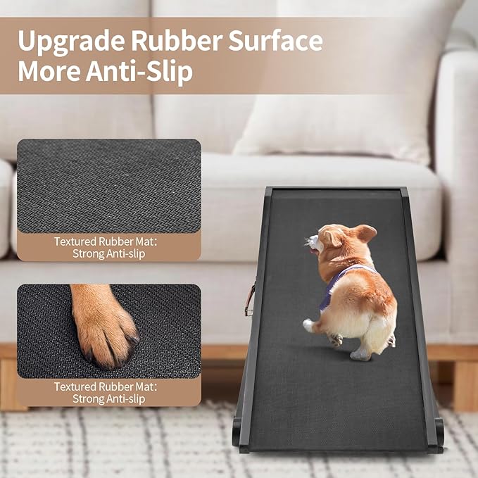 SLSY Dog Ramp for Bed, Couch & Car, Foldable Pet Ramp for Small Dogs and Cats, 4 Adjustable Heights 13.7''–19.6", Portable Stable Wooden Pet Steps with Non-Slip Pad for Sofa or Stairs