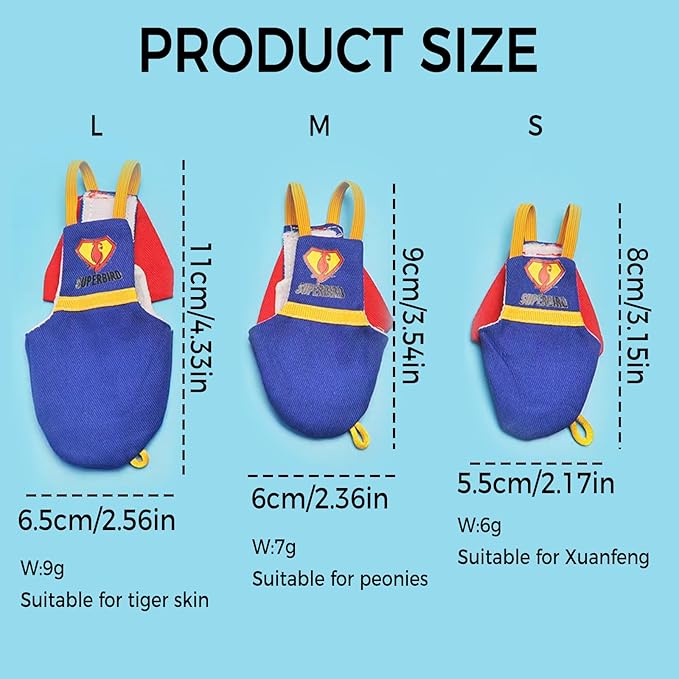 Bird Diaper Cockatiel Clothes Flight Suite, Reusable Parrot Nappy with Waterproof Inner Layer (YELLOE-M)
