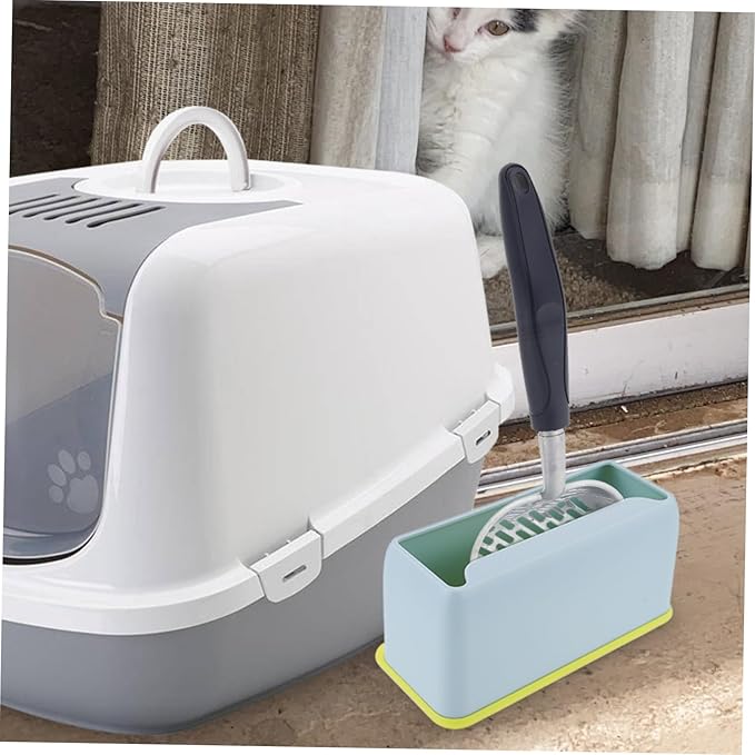 DECHOUS 2Pcs Cat Litter Scoop Holder Convenient Plastic Stand for Litter Scooper Durable Storage for Cat Waste Keeps Floors and Organized