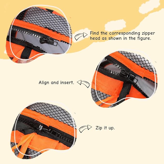 VINGLI Cat Tunnel, Outdoor Cat Enclosure, Large Catio, Outdoor Tunnels for Kittens with Storage Bag (Black&Orange, 6 in 1)