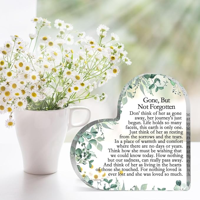Sympathy Memorial Gifts for Loss Loved One, Father Mother Bereavement Remembrance Sign, Condolence Paperweight Keepsake, Funeral Grief Memorial Decor for Table Desk Home
