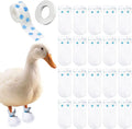 Disposable Boots for Real Duck Feet, Bumble Foot for Duck Supplies with Bandage, Large Size (Blue, 20 PCS)