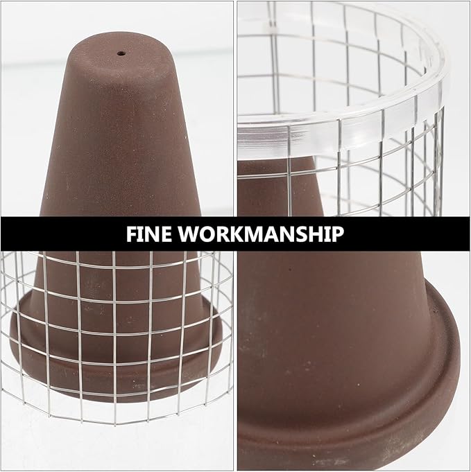 Shrimp Breeding Bucket with Spawning Cone and Isolation Net Set, Small Purple Clay Aquarium Fish Breeding Pot for Angelfish and Brine Shrimp Spawning in Home Tanks