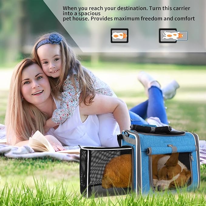 Pet Bicycles Carrier - Riding Trips Bike Dog Basket, Ventilated Travel Transport Bag | Adjustable Dog Backpack Basket, Lightweight Portable Holder for Walking Travel Outdoor Carry Convenience