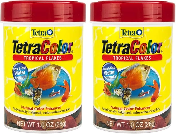 Tetra 77160 TetraColor Tropical Flakes,1-Ounce,185 ml,(Pack of 2)