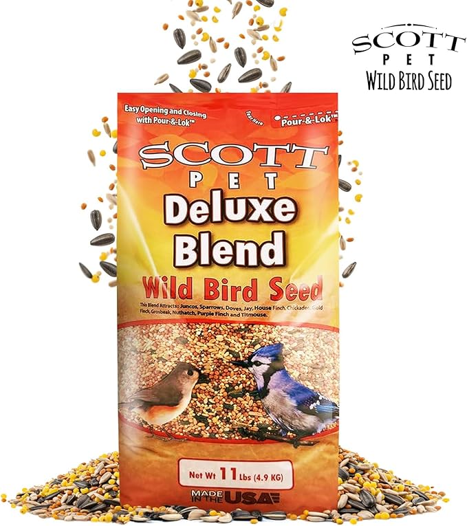 Scott Pet Wild Bird Seed, Nut & Cherry Mix, 9 lbs Bag, Feed, Great for All Feeder Types, Food for Outside Wild Birds