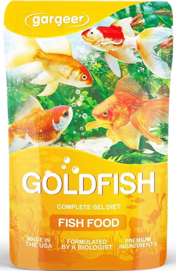 3oz Goldfish Food for Advanced Breeders Only. Complete Goldfish Gel Diet for Both Juveniles & Adults. Proudly Made in The USA Using Premium Ingredients, Nutrition Gourmet Formula. Enjoy !