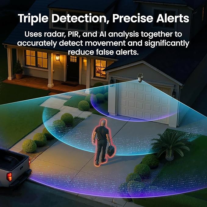 aosu T2 Ultra 4K Security Cameras Wireless Outdoor, 6 Cam Kit, Smart Home Security System with TrueColor Night Vision, AI Recognition & 360° Motion Tracking, Solar Power, Expandable 1TB Local Storage