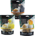 Oven Fresh Bites Natural Baked Treats, All-Natural Bird Treat Parrot Cookies, 4 Oz, Almond/Peanut Butter/Corn Fritter, 3-Pack