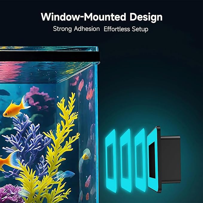 2K HD Aquarium & Terrarium WiFi Pet Camera, Aquarium Camera, 140° Wide-Angle Anti-Glare & Anti-Reflection, AI Motion Detection, AI-Powered Detection, Two-Way Audio for Fish Reptiles (Black)
