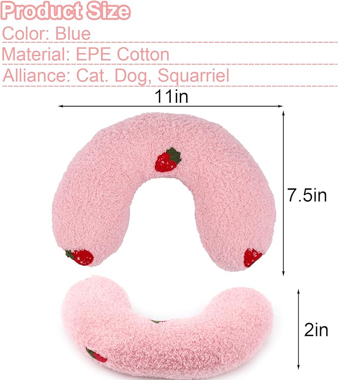 Mity Rain Dog Anxiety Relief Pillow, Ultra Soft High Density Calming Pillow for Joint Relief Sleeping Improve, Pet Calming Toy Pink