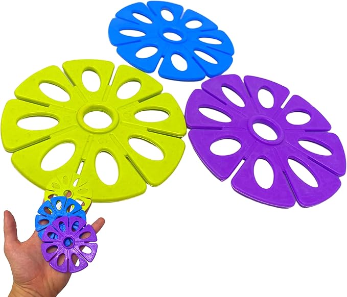 Bonka Bird Toys 2918 Large Pk3 Round Plastic Snowflakes Parrot Toy, Conure, Amazon, African Grey, and Similar