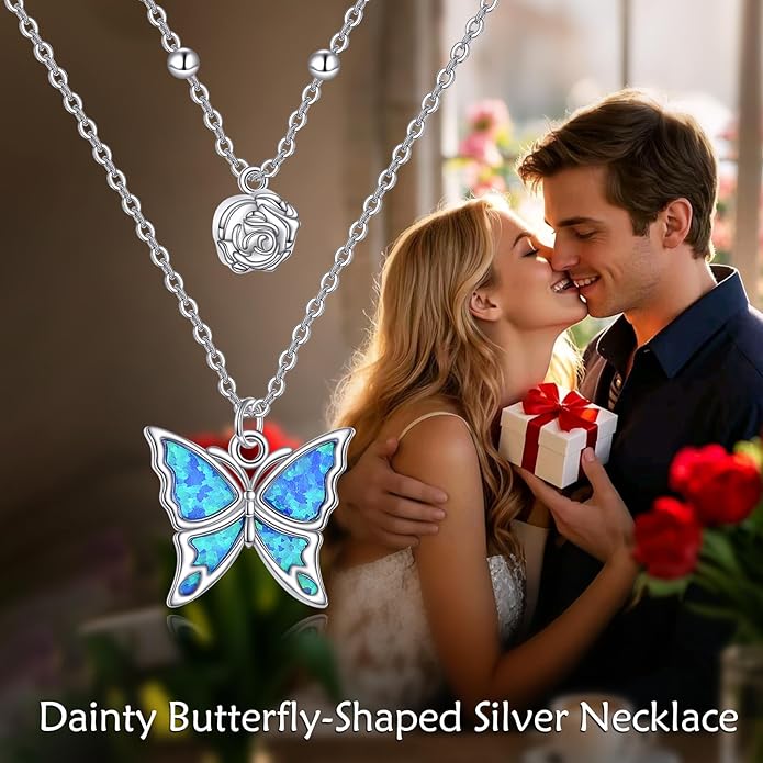 KZX Cat/Dog/Phoenix/Eagle/Whale/Shark/Puffin/Starfish/Chicken/Butterfly/Owl/Bee/Frog/Seahorse Necklace Sterling Silver Animal Pendant Jewelry Gift for Women