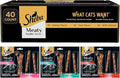 Sheba Meaty Tender Sticks Soft Cat Treats Chicken, Tuna, and Salmon Flavor, 0.14 oz., 40 Sticks
