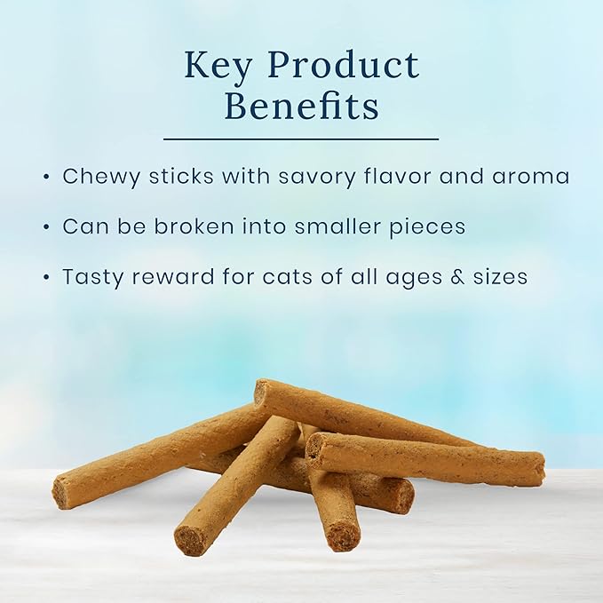 Blue Buffalo True Chews Sticks Natural Cat Treats, Chicken Recipe, Meaty & Savory Treats Made in The USA, 3-oz. Bag (Pack of 2)