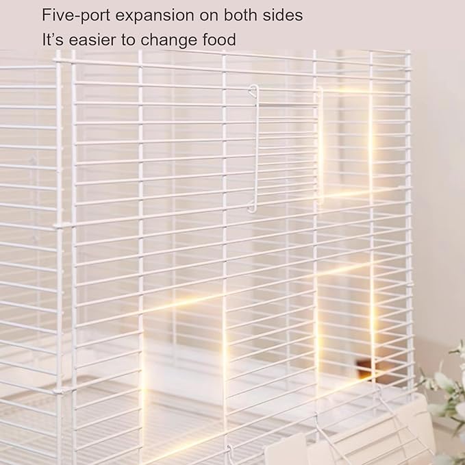 Bird Cage, Parakeet Cages, for Small and Medium-Sized Parrots Such as Budgies, Munias, Peonies, Pearls, Cockatiels, etc(White)