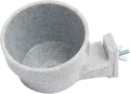 Lixit® Quick Lock Removable Bird Cage Bowls for Birds, Rabbits, Dogs, Cats, Guinea Pigs and Other Small Animals - Made in USA (Gray, 10 Ounce)