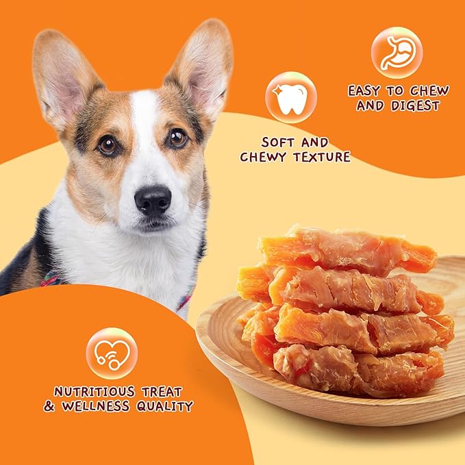 Jungle Calling Chicken & Sweet Potato Dog Treats – Gluten-Free, Grain-Free, High-Protein Natural Chews for Medium/Large Breeds, 10.6 oz