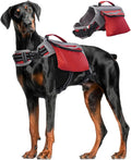 DENTRUN Dog Hiking Backpack, Hound Dog Saddlebag Backpack, Nylon Dog Harness Vest with Side Pockets Hiking Pack, Dog Backpack Hiking Walking Training Running for Medium & Large Dogs
