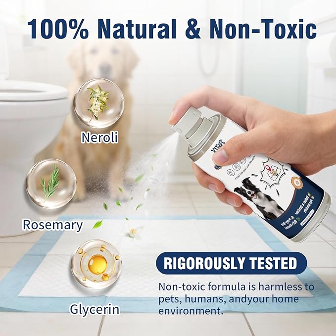 Potty Training Spray for Dogs, Go Here Dog Potty Training Spray & Dog Pee Spray, Puppy Potty Training Aid for Housebreaking, Natural Indoor & Outdoor Use, 5.07 Fl OZ