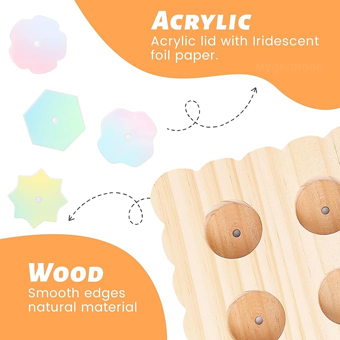 Mygeromon Bird Foraging Toys Wooden Parakeet Feeder Perch Cage Accessories for Small Parrots/Budgie