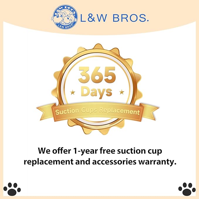 L&W BROS. Cat Window Perch Cushion Bed Cat Hammock with 4 Updated Suction Cups Easy to Assemble Window Bed for Heavy Large Cats (L 1Pc)